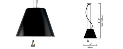 Luceplan costanza liquorice black hanglamp